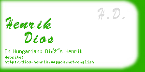 henrik dios business card